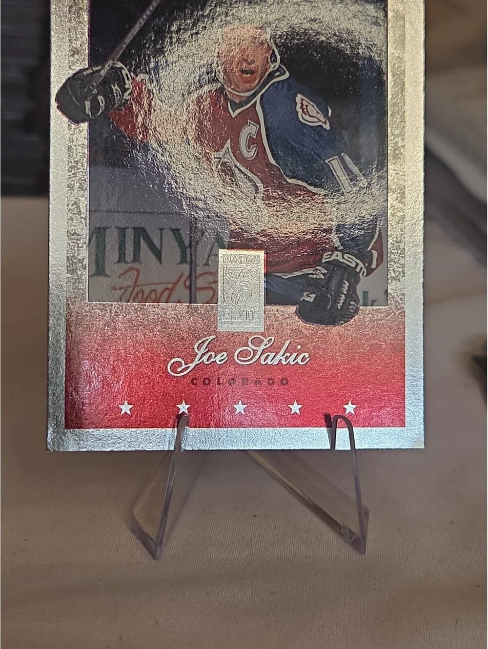 1995-96 Donruss Elite JOE SAKIC Colorado Avalanche Die-Cut #16